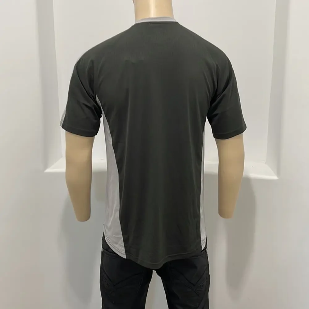 ecos Performance Wear Short Sleeve V-Neck  T-Shirt Black Gray  Size S M NWT - Picture 2 of 11